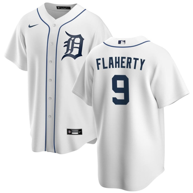 Men's Detroit Tigers #9 Jack Flaherty White Cool Base Stitched Baseball Jersey Men's Detroit Tigers #9 Jack Flaherty White Cool Base Stitched Baseball Jersey