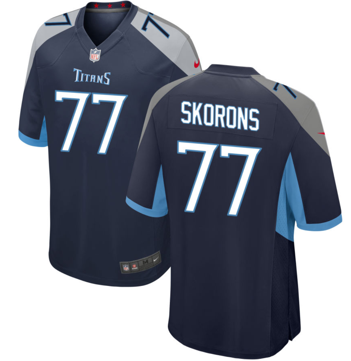 Men's Tennessee Titans #77 Peter Skoronski Navy 2023 Draft Stitched Game Jersey Men's Tennessee Titans #77 Peter Skoronski Navy 2023 Draft Stitched Game Jersey