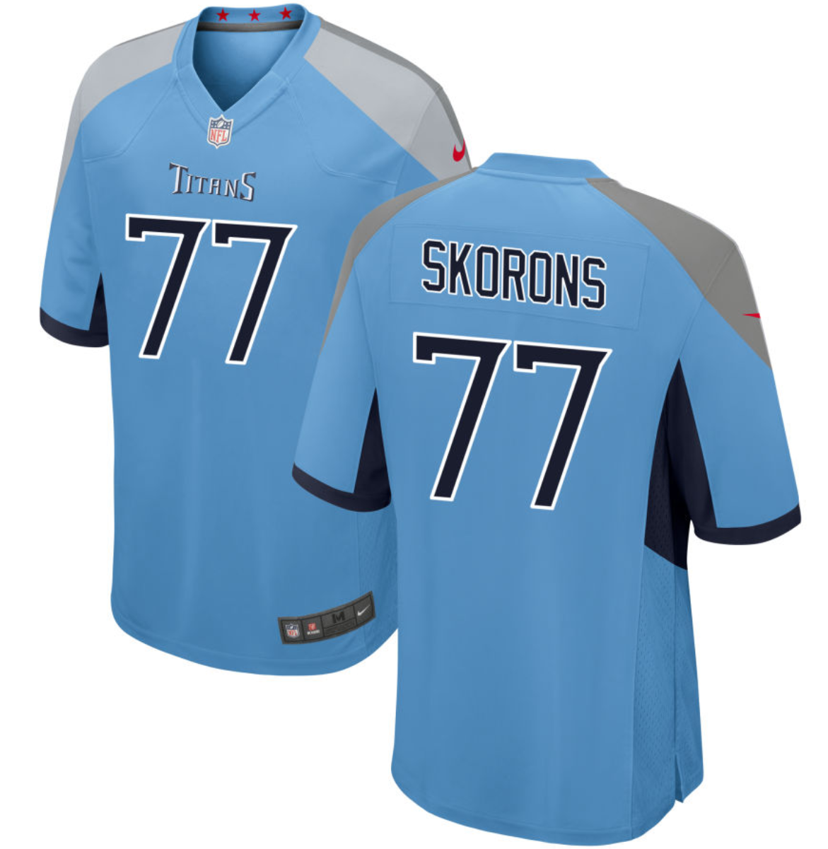 Men's Tennessee Titans #77 Peter Skoronski Blue 2023 Draft Stitched Game Jersey Men's Tennessee Titans #77 Peter Skoronski Blue 2023 Draft Stitched Game Jersey