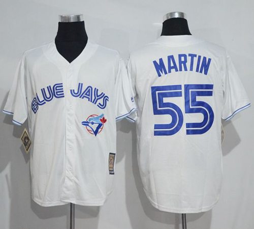 Blue Jays #55 Russell Martin White Cooperstown Throwback Stitched MLB Jersey Blue Jays #55 Russell Martin White Cooperstown Throwback Stitched MLB Jersey