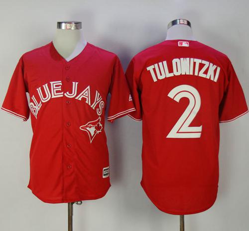 Blue Jays #2 Troy Tulowitzki Red New Cool Base Canada Day Stitched MLB Jersey Blue Jays #2 Troy Tulowitzki Red New Cool Base Canada Day Stitched MLB Jersey