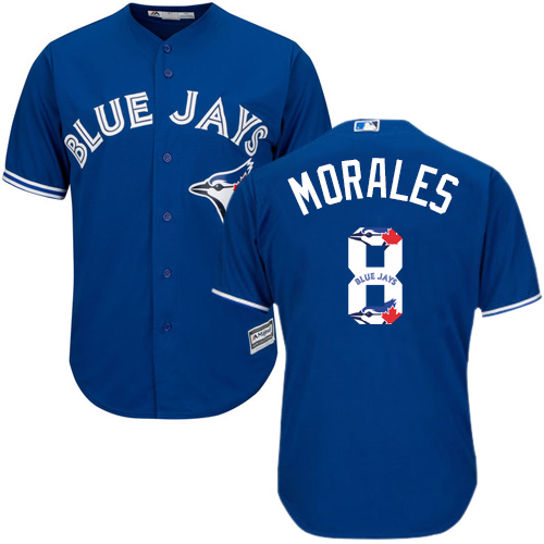 Blue Jays #8 Kendrys Morales Blue Team Logo Fashion Stitched MLB Jersey Blue Jays #8 Kendrys Morales Blue Team Logo Fashion Stitched MLB Jersey