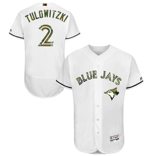 Blue Jays #2 Troy Tulowitzki White Flexbase Authentic Collection Memorial Day Stitched MLB Jersey Blue Jays #2 Troy Tulowitzki White Flexbase Authentic Collection Memorial Day Stitched MLB Jersey