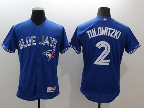Blue Jays #2 Troy Tulowitzki Blue Flexbase Authentic Collection Stitched MLB Jersey Blue Jays #2 Troy Tulowitzki Blue Flexbase Authentic Collection Stitched MLB Jersey