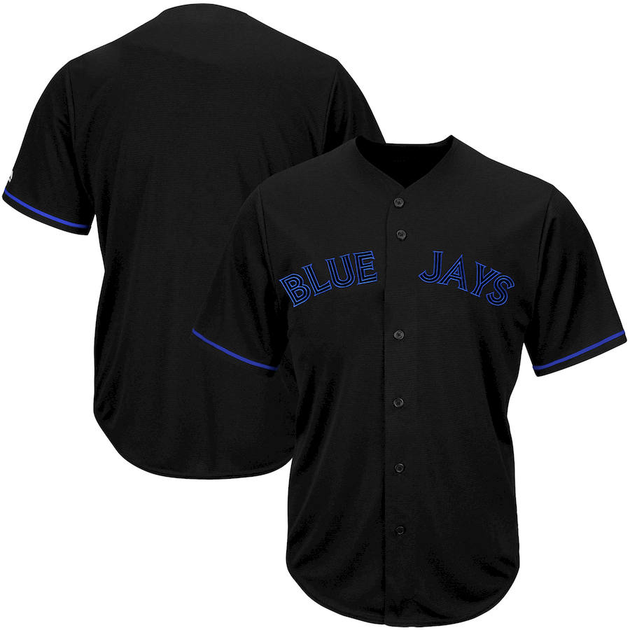 Toronto Blue Jays Majestic Big & Tall Pop Fashion Jersey Black Toronto Blue Jays Majestic Big & Tall Pop Fashion Jersey Black