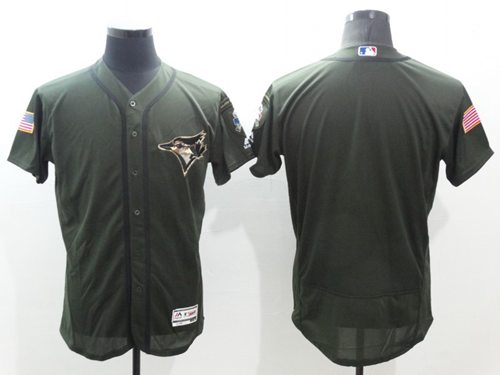 Blue Jays Blank Green Flexbase Authentic Collection Salute to Service Stitched MLB Jersey Blue Jays Blank Green Flexbase Authentic Collection Salute to Service Stitched MLB Jersey