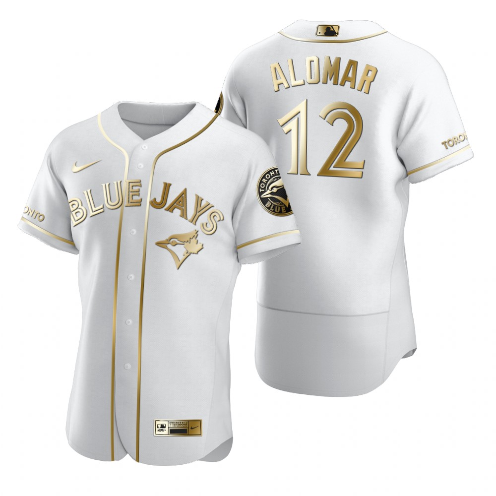 Toronto Blue Jays #12 Roberto Alomar White Nike Men's Authentic Golden Edition MLB Jersey Toronto Blue Jays #12 Roberto Alomar White Nike Men's Authentic Golden Edition MLB Jersey