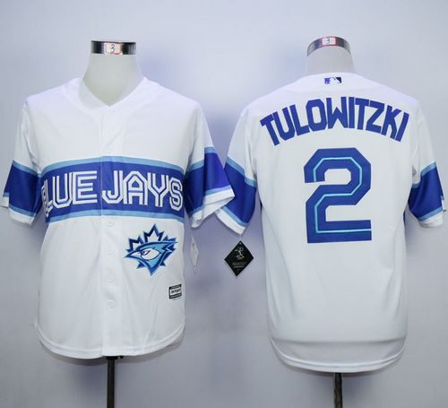 Blue Jays #2 Troy Tulowitzki White Exclusive New Cool Base Stitched MLB Jersey Blue Jays #2 Troy Tulowitzki White Exclusive New Cool Base Stitched MLB Jersey