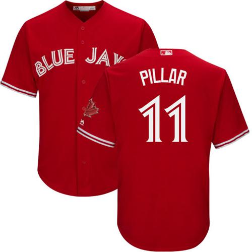 Blue Jays #11 Kevin Pillar Red New Cool Base Canada Day Stitched MLB Jersey Blue Jays #11 Kevin Pillar Red New Cool Base Canada Day Stitched MLB Jersey