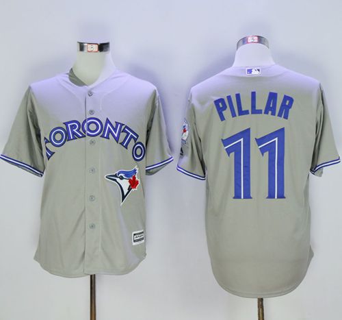 Blue Jays #11 Kevin Pillar Grey New Cool Base 40th Anniversary Stitched MLB Jersey Blue Jays #11 Kevin Pillar Grey New Cool Base 40th Anniversary Stitched MLB Jersey