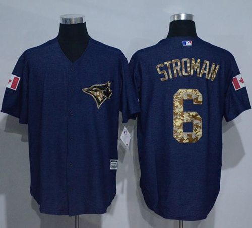 Blue Jays #6 Marcus Stroman Denim Blue Salute to Service Stitched MLB Jersey Blue Jays #6 Marcus Stroman Denim Blue Salute to Service Stitched MLB Jersey