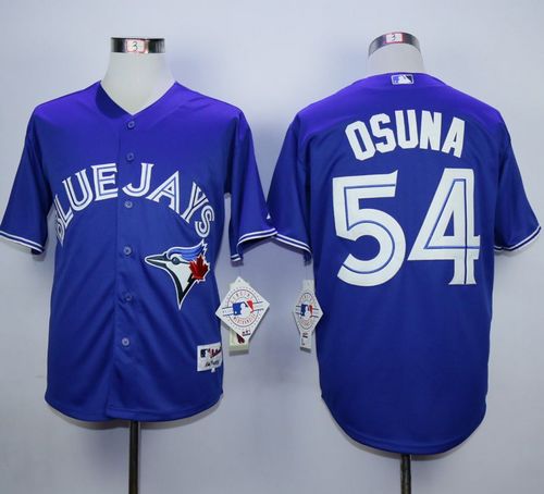 Blue Jays #54 Roberto Osuna Blue Alternate Stitched MLB Jersey Blue Jays #54 Roberto Osuna Blue Alternate Stitched MLB Jersey