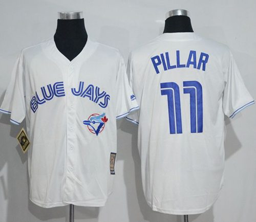 Blue Jays #11 Kevin Pillar White Cooperstown Throwback Stitched MLB Jersey Blue Jays #11 Kevin Pillar White Cooperstown Throwback Stitched MLB Jersey