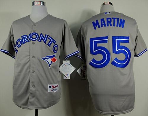 Blue Jays #55 Russell Martin Grey Stitched MLB Jersey Blue Jays #55 Russell Martin Grey Stitched MLB Jersey