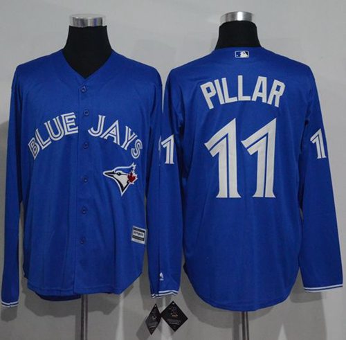 Blue Jays #11 Kevin Pillar Blue New Cool Base Long Sleeve Stitched MLB Jersey Blue Jays #11 Kevin Pillar Blue New Cool Base Long Sleeve Stitched MLB Jersey