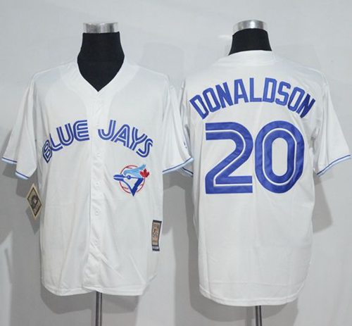Blue Jays #20 Josh Donaldson White Cooperstown Throwback Stitched MLB Jersey Blue Jays #20 Josh Donaldson White Cooperstown Throwback Stitched MLB Jersey