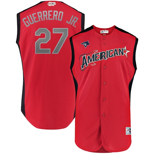 Blue Jays #27 Vladimir Guerrero Jr. Red 2019 All-Star American League Stitched MLB Jersey Blue Jays #27 Vladimir Guerrero Jr. Red 2019 All-Star American League Stitched MLB Jersey