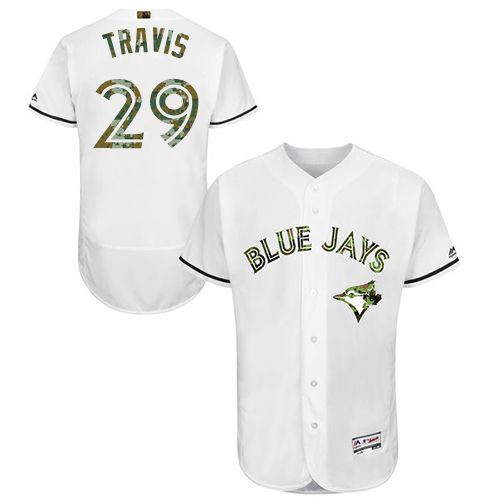 Blue Jays #29 Devon Travis White Flexbase Authentic Collection Memorial Day Stitched MLB Jersey Blue Jays #29 Devon Travis White Flexbase Authentic Collection Memorial Day Stitched MLB Jersey