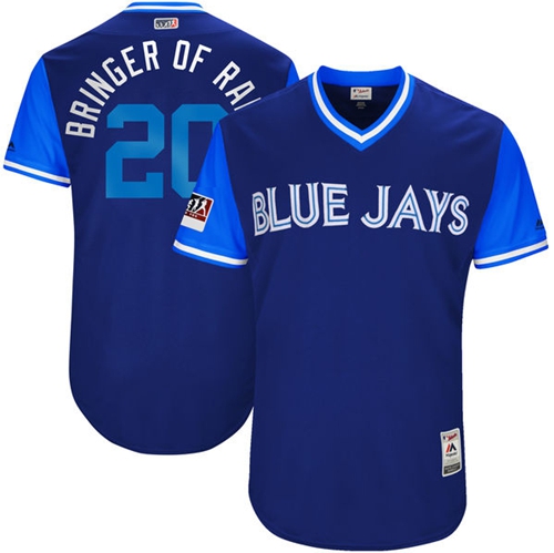 Blue Jays #20 Josh Donaldson Light Blue "Bringer of Rain" Players Weekend Authentic Stitched MLB Jersey Blue Jays #20 Josh Donaldson Light Blue "Bringer of Rain" Players Weekend Authentic Stitched MLB Jersey