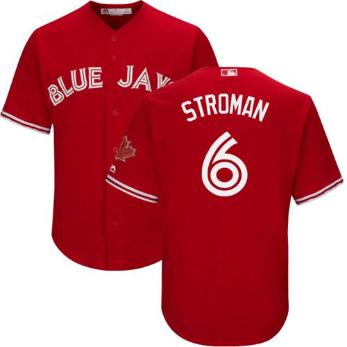 Blue Jays #6 Marcus Stroman Red New Cool Base Canada Day Stitched MLB Jersey Blue Jays #6 Marcus Stroman Red New Cool Base Canada Day Stitched MLB Jersey