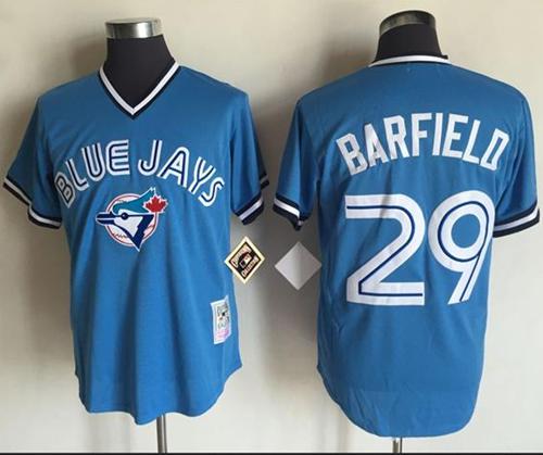 Mitchell And Ness Blue Jays #29 Jesse Barfield Blue Throwback Stitched MLB Jersey Mitchell And Ness Blue Jays #29 Jesse Barfield Blue Throwback Stitched MLB Jersey
