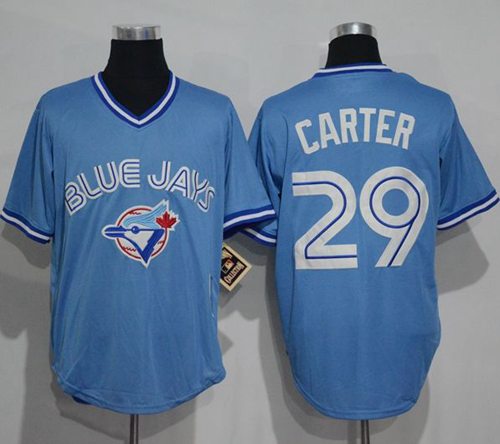 Blue Jays #29 Joe Carter Light Blue Cooperstown Throwback Stitched MLB Jersey Blue Jays #29 Joe Carter Light Blue Cooperstown Throwback Stitched MLB Jersey
