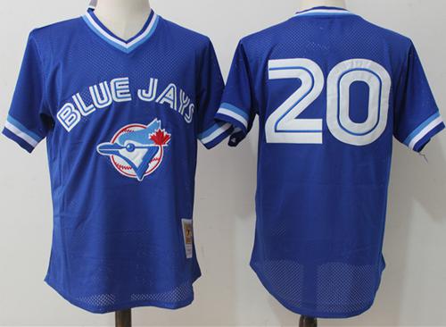 Mitchell And Ness Blue Jays #20 Josh Donaldson Blue Throwback Stitched MLB Jersey Mitchell And Ness Blue Jays #20 Josh Donaldson Blue Throwback Stitched MLB Jersey