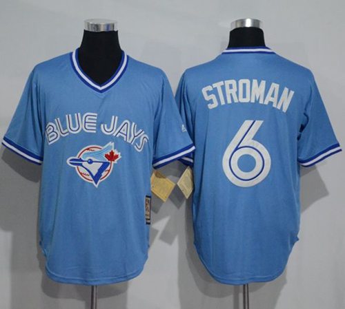 Blue Jays #6 Marcus Stroman Light Blue Cooperstown Throwback Stitched MLB Jersey Blue Jays #6 Marcus Stroman Light Blue Cooperstown Throwback Stitched MLB Jersey