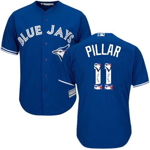 Blue Jays #11 Kevin Pillar Blue Team Logo Fashion Stitched MLB Jersey Blue Jays #11 Kevin Pillar Blue Team Logo Fashion Stitched MLB Jersey