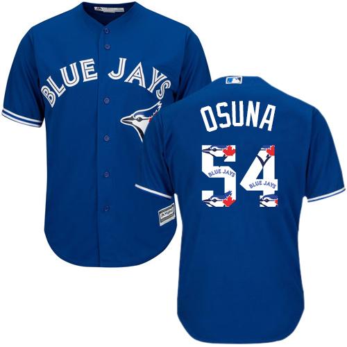 Blue Jays #54 Roberto Osuna Blue Team Logo Fashion Stitched MLB Jersey Blue Jays #54 Roberto Osuna Blue Team Logo Fashion Stitched MLB Jersey