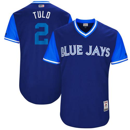 Blue Jays #2 Troy Tulowitzki Navy "Tulo" Players Weekend Authentic Stitched MLB Jersey Blue Jays #2 Troy Tulowitzki Navy "Tulo" Players Weekend Authentic Stitched MLB Jersey