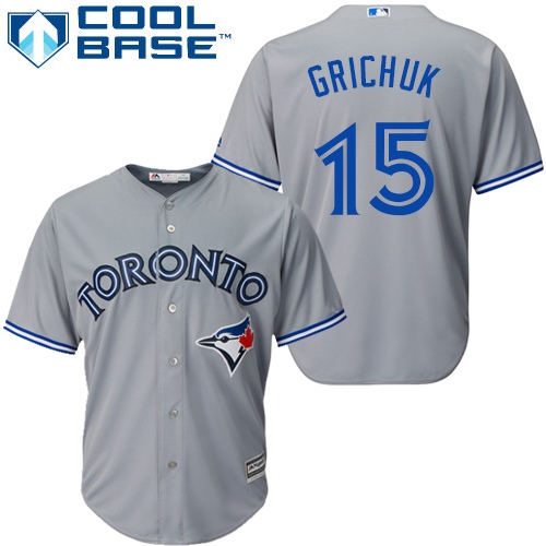 Blue Jays #15 Randal Grichuk Grey New Cool Base Stitched MLB Jersey Blue Jays #15 Randal Grichuk Grey New Cool Base Stitched MLB Jersey
