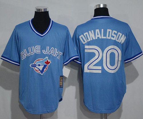 Blue Jays #20 Josh Donaldson Light Blue Cooperstown Throwback Stitched MLB Jersey Blue Jays #20 Josh Donaldson Light Blue Cooperstown Throwback Stitched MLB Jersey
