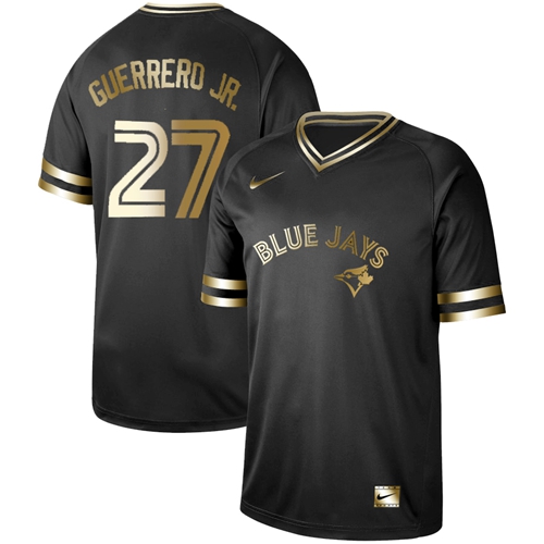 Nike Blue Jays #27 Vladimir Guerrero Jr. Black Gold Authentic Stitched MLB Jersey Nike Blue Jays #27 Vladimir Guerrero Jr. Black Gold Authentic Stitched MLB Jersey