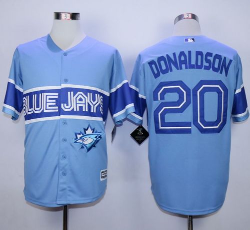 Blue Jays #20 Josh Donaldson Light Blue Exclusive New Cool Base Stitched MLB Jersey Blue Jays #20 Josh Donaldson Light Blue Exclusive New Cool Base Stitched MLB Jersey