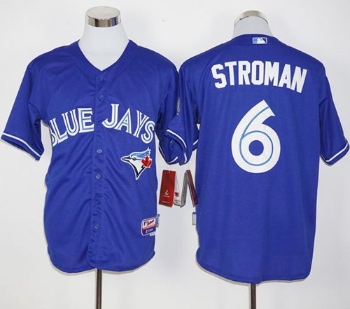 Blue Jays #6 Marcus Stroman Blue Alternate Cool Base Stitched MLB Jersey Blue Jays #6 Marcus Stroman Blue Alternate Cool Base Stitched MLB Jersey