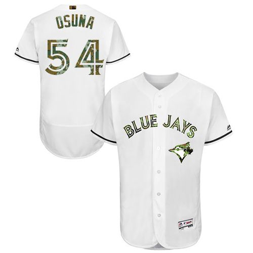 Blue Jays #54 Roberto Osuna White Flexbase Authentic Collection Memorial Day Stitched MLB Jersey Blue Jays #54 Roberto Osuna White Flexbase Authentic Collection Memorial Day Stitched MLB Jersey