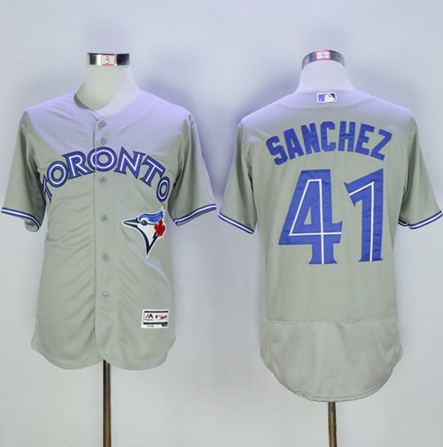 Blue Jays #41 Aaron Sanchez Grey Flexbase Authentic Collection Stitched MLB Jersey Blue Jays #41 Aaron Sanchez Grey Flexbase Authentic Collection Stitched MLB Jersey
