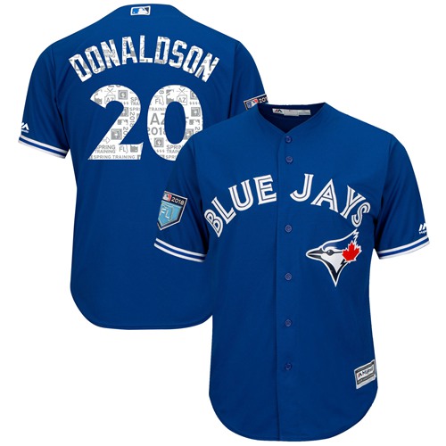 Blue Jays #20 Josh Donaldson Blue 2018 Spring Training Cool Base Stitched MLB Jersey Blue Jays #20 Josh Donaldson Blue 2018 Spring Training Cool Base Stitched MLB Jersey