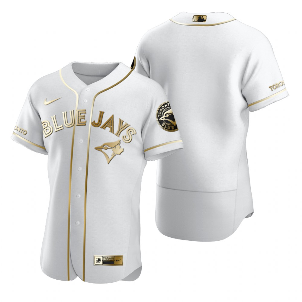 Toronto Blue Jays Blank White Nike Men's Authentic Golden Edition MLB Jersey Toronto Blue Jays Blank White Nike Men's Authentic Golden Edition MLB Jersey