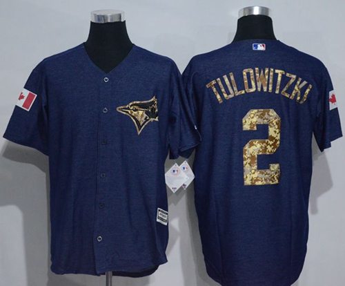 Blue Jays #2 Troy Tulowitzki Denim Blue Salute to Service Stitched MLB Jersey Blue Jays #2 Troy Tulowitzki Denim Blue Salute to Service Stitched MLB Jersey
