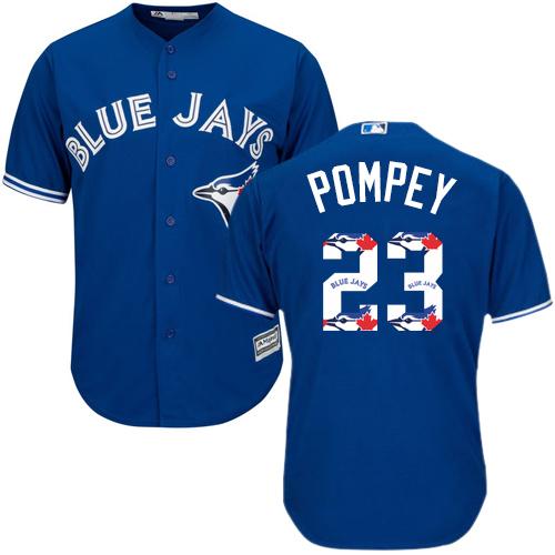 Blue Jays #23 Dalton Pompey Blue Team Logo Fashion Stitched MLB Jersey Blue Jays #23 Dalton Pompey Blue Team Logo Fashion Stitched MLB Jersey