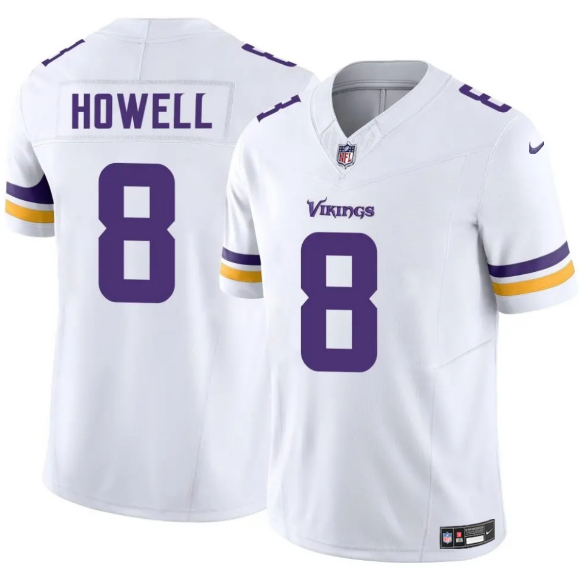 Men's Minnesota Vikings #8 Sam Howell White 2025 F.U.S.E. Vapor Untouchable Limited Stitched Jersey Men's Minnesota Vikings #8 Sam Howell White 2025 F.U.S.E. Vapor Untouchable Limited Stitched Jersey