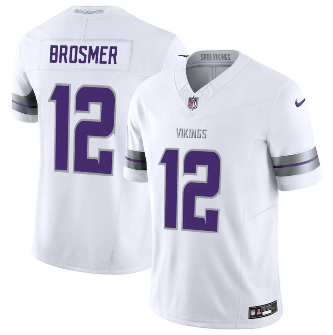 Men's Minnesota Vikings #12 Max Brosmer White 2025 F.U.S.E. Winter Warrior Limited Stitched Jersey Men's Minnesota Vikings #12 Max Brosmer White 2025 F.U.S.E. Winter Warrior Limited Stitched Jersey