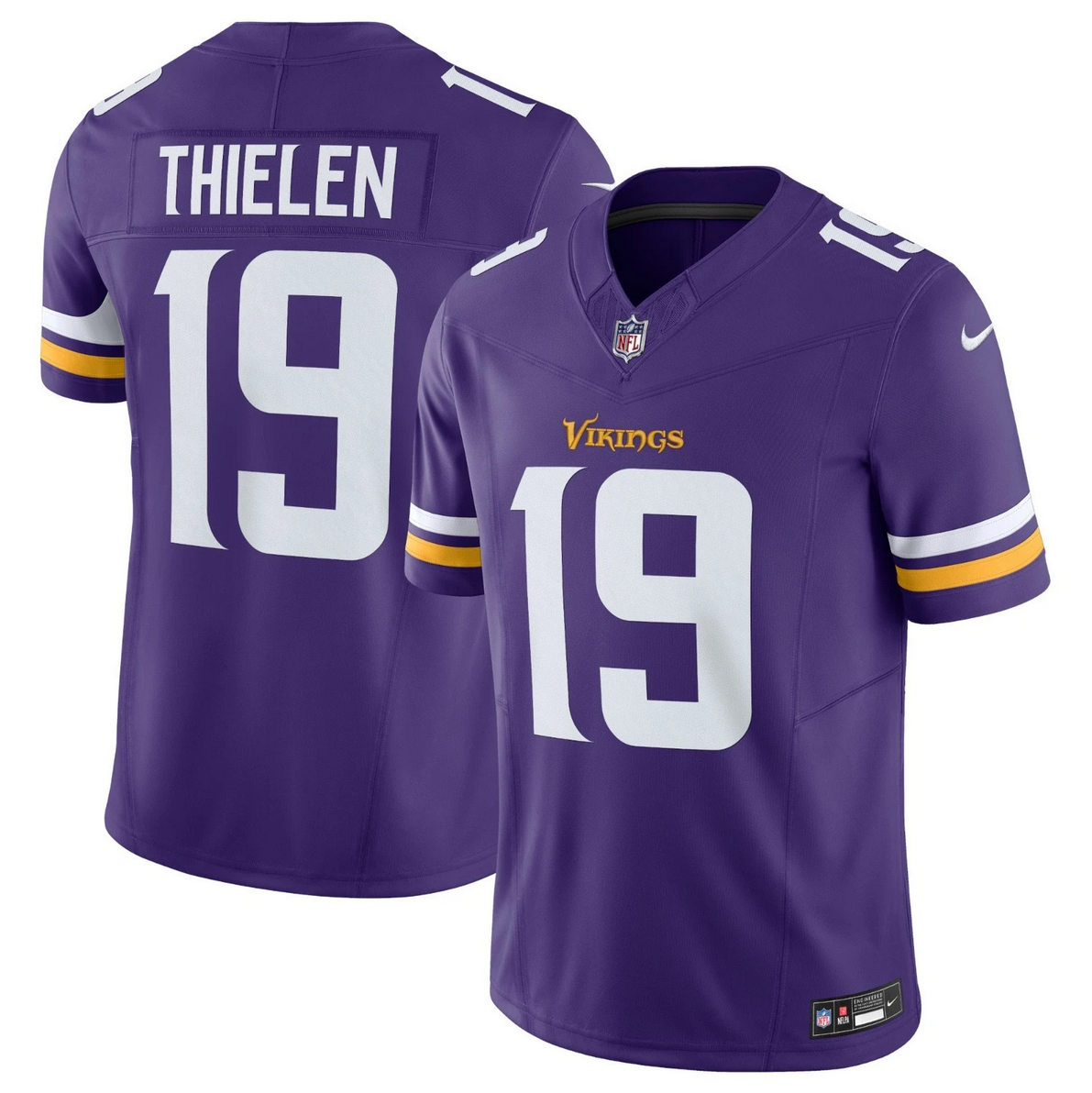 Men's Minnesota Vikings #19 Adam Thielen Purple 2024 F.U.S.E. Vapor Untouchable Limited Stitched Jersey