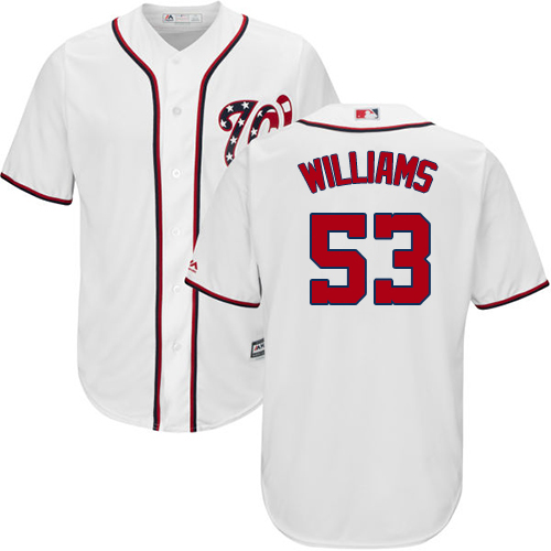 Nationals #53 Austen Williams White New Cool Base Stitched MLB Jersey Nationals #53 Austen Williams White New Cool Base Stitched MLB Jersey