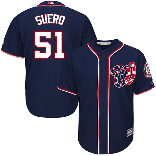 Nationals #51 Wander Suero Navy Blue New Cool Base Stitched MLB Jersey Nationals #51 Wander Suero Navy Blue New Cool Base Stitched MLB Jersey