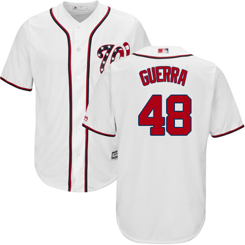 Nationals #48 Javy Guerra White New Cool Base Stitched MLB Jersey Nationals #48 Javy Guerra White New Cool Base Stitched MLB Jersey