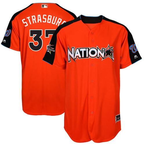 Nationals #37 Stephen Strasburg Orange 2017 All-Star National League Stitched MLB Jersey Nationals #37 Stephen Strasburg Orange 2017 All-Star National League Stitched MLB Jersey