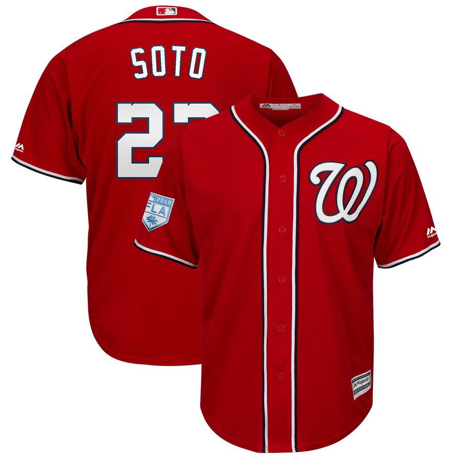 Nationals #22 Juan Soto Red 2019 Spring Training Cool Base Stitched MLB Jersey Nationals #22 Juan Soto Red 2019 Spring Training Cool Base Stitched MLB Jersey